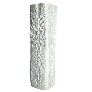 Schwahn‎ Lorenz Hutschenreuther Brutalist White Modernist Bisque Porcelain  Vase